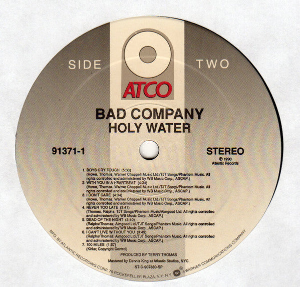 Bad Company (3) : Holy Water (LP, Album)
