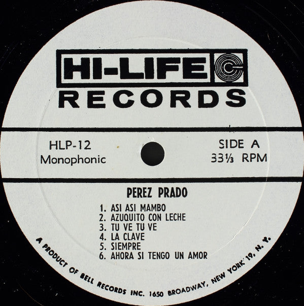 Perez Prado : Great Mambos, And Other Latin American Favorites (LP, Album, Mono, RE)