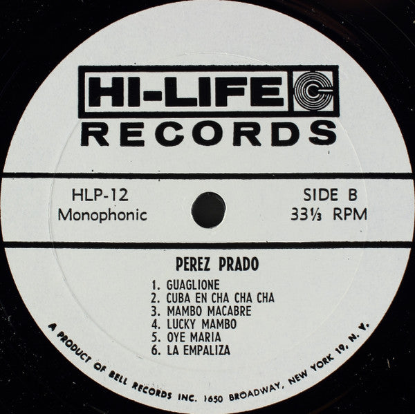 Perez Prado : Great Mambos, And Other Latin American Favorites (LP, Album, Mono, RE)