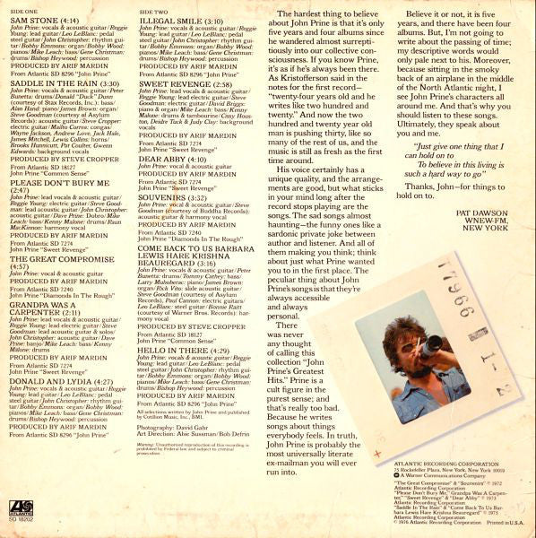 John Prine : Prime Prine - The Best Of John Prine (LP, Comp, SP )