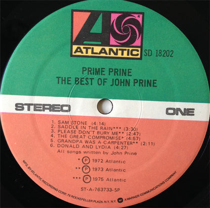 John Prine : Prime Prine - The Best Of John Prine (LP, Comp, SP )