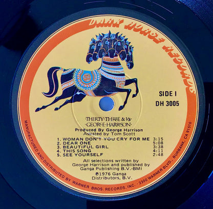 George Harrison : Thirty Three & 1/ૐ (LP, Album, Win)