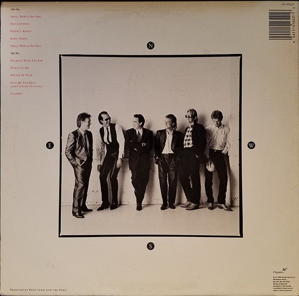 Huey Lewis & The News : Small World (LP, Album, Car)