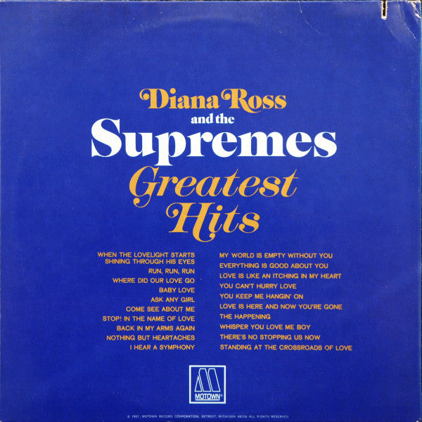Diana Ross And The Supremes* : Greatest Hits (2xLP, Comp, RE, Sup)