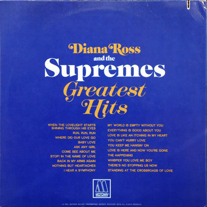 Diana Ross And The Supremes* : Greatest Hits (2xLP, Comp, RE, Sup)