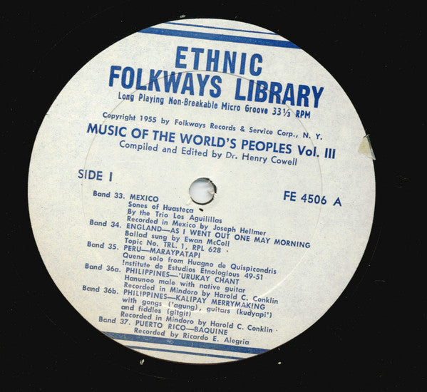 Various : Music Of The World's Peoples, Volume Three (2xLP, Comp)