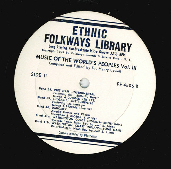 Various : Music Of The World's Peoples, Volume Three (2xLP, Comp)
