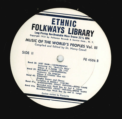 Various : Music Of The World's Peoples, Volume Three (2xLP, Comp)