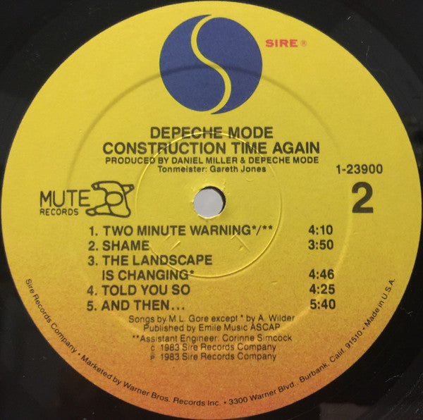 Depeche Mode : Construction Time Again (LP, Album, SRC)