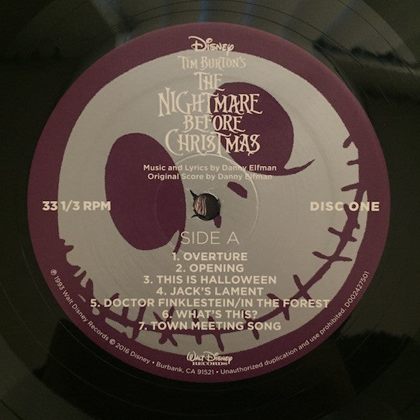 Danny Elfman : Tim Burton's The Nightmare Before Christmas (Original Motion Picture Soundtrack) (2xLP, Album, RE, 140)