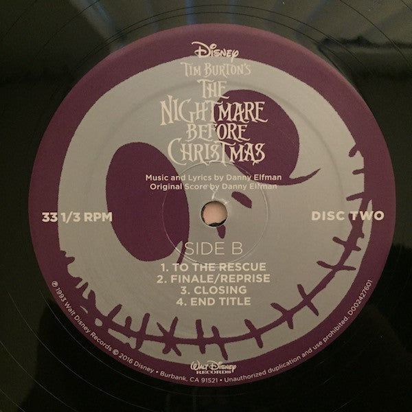 Danny Elfman : Tim Burton's The Nightmare Before Christmas (Original Motion Picture Soundtrack) (2xLP, Album, RE, 140)