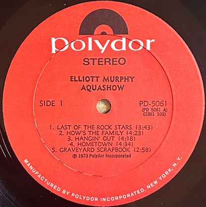 Elliott Murphy : Aquashow (LP, Album, All)