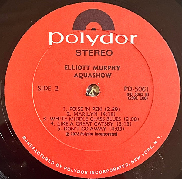 Elliott Murphy : Aquashow (LP, Album, All)