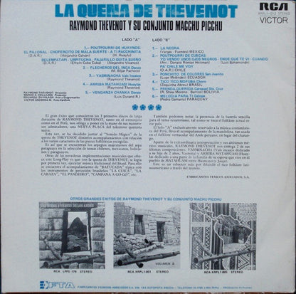 Raymond Thevenot Y Su Conjunto Macchu Picchu : La Quena De Thevenot (LP, Album, Gat)