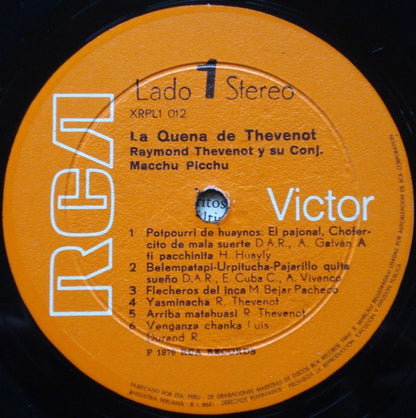 Raymond Thevenot Y Su Conjunto Macchu Picchu : La Quena De Thevenot (LP, Album, Gat)
