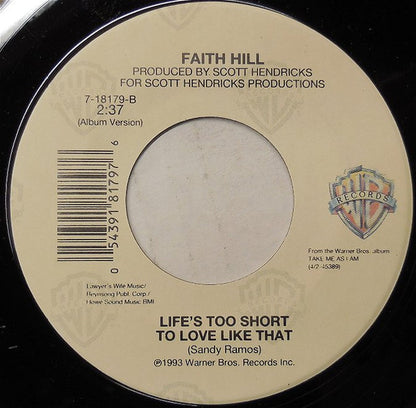 Faith Hill : But I Will (7", Single)