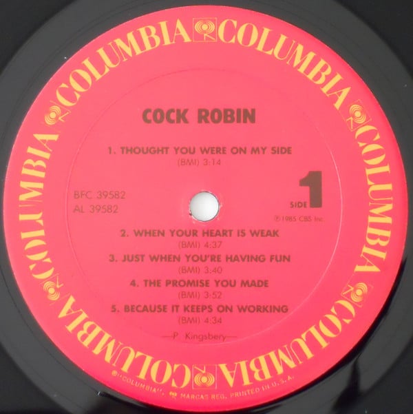 Cock Robin : Cock Robin (LP, Album, Pit)