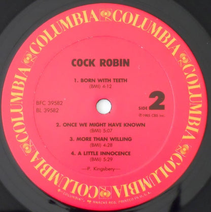 Cock Robin : Cock Robin (LP, Album, Pit)