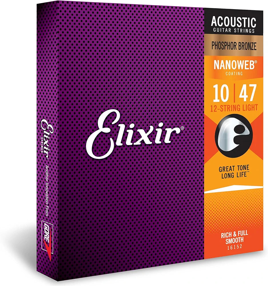 Elixir Acoustic Phosphor Bronze 10-47 12 String Light