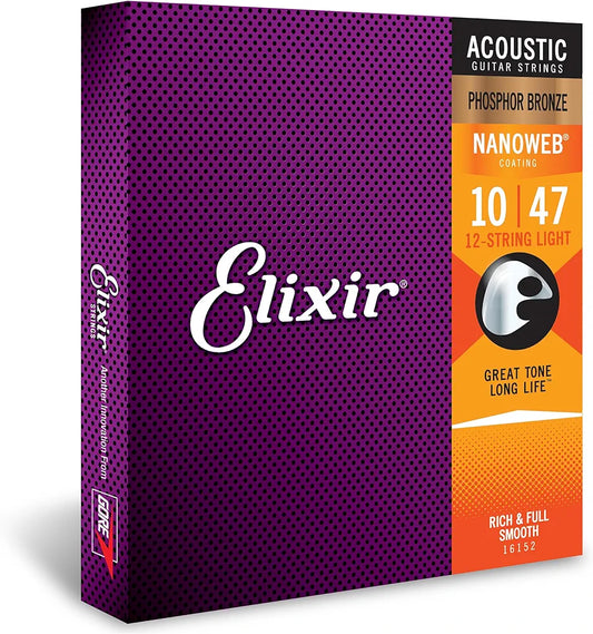 Elixir Acoustic Phosphor Bronze 10-47 12 String Light
