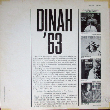 Dinah Washington : Dinah '63 (LP, Album, Mono)