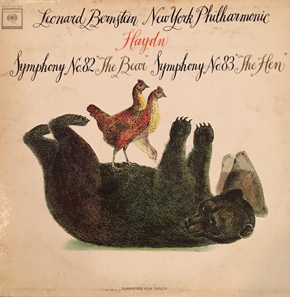 Haydn*, Leonard Bernstein, New York Philharmonic : Symphony No. 82 "The Bear" / Symphony No. 83 "The Hen" (LP, Mono)