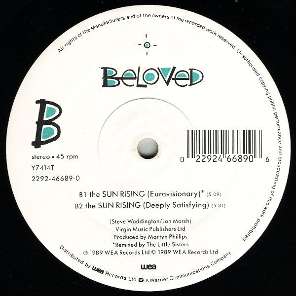 The Beloved : The Sun Rising (12", Single)