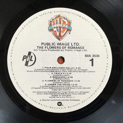 Public Image Ltd.* : The Flowers Of Romance (LP, Album, Win)