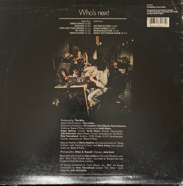 The Who : Who's Next (LP, Album, RE, Glo)