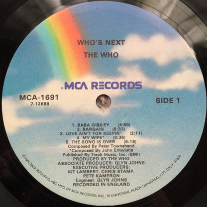 The Who : Who's Next (LP, Album, RE, Glo)