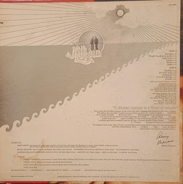 Jon Lucien : Rashida (LP, Album, RE)