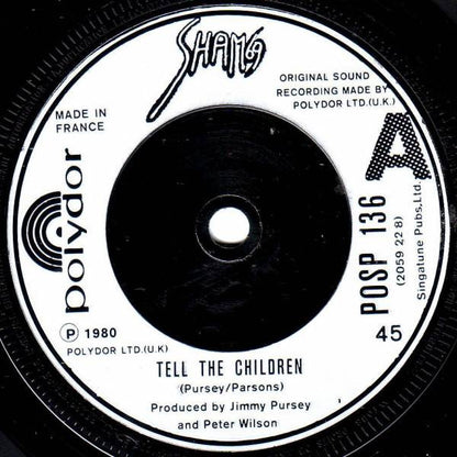 Sham 69 : Tell The Children (7", Single, Sil)