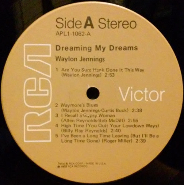 Waylon* : Dreaming My Dreams (LP, Album, Ind)
