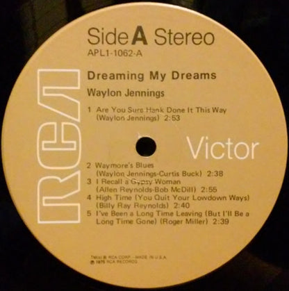 Waylon* : Dreaming My Dreams (LP, Album, Ind)