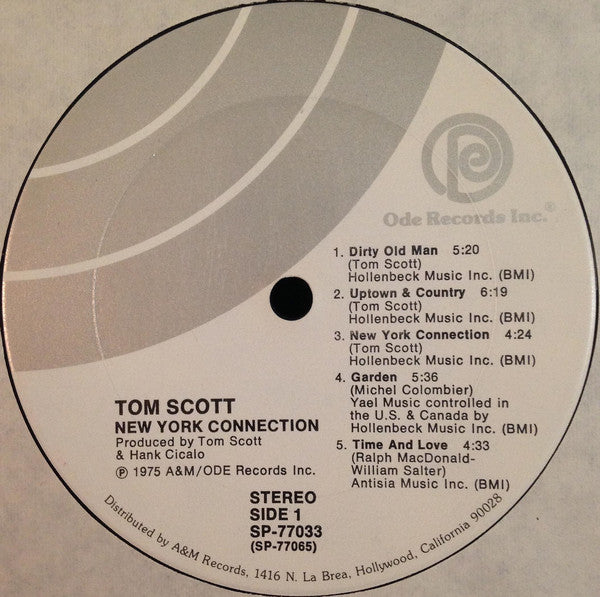 Tom Scott : New York Connection (LP, Album, Ter)
