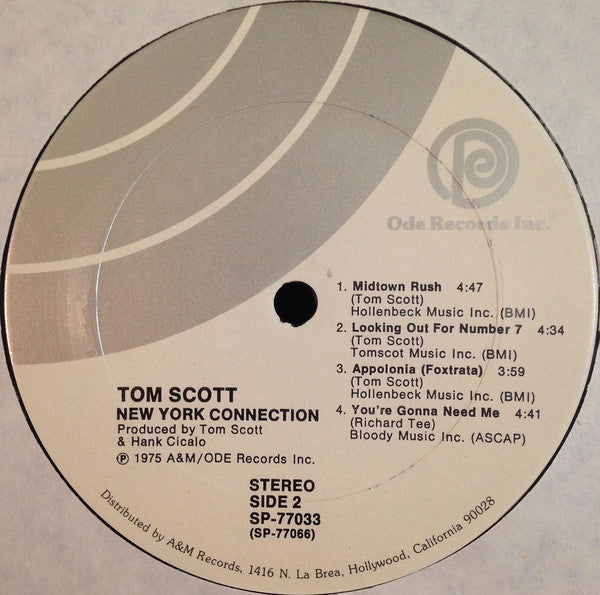 Tom Scott : New York Connection (LP, Album, Ter)