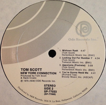 Tom Scott : New York Connection (LP, Album, Ter)