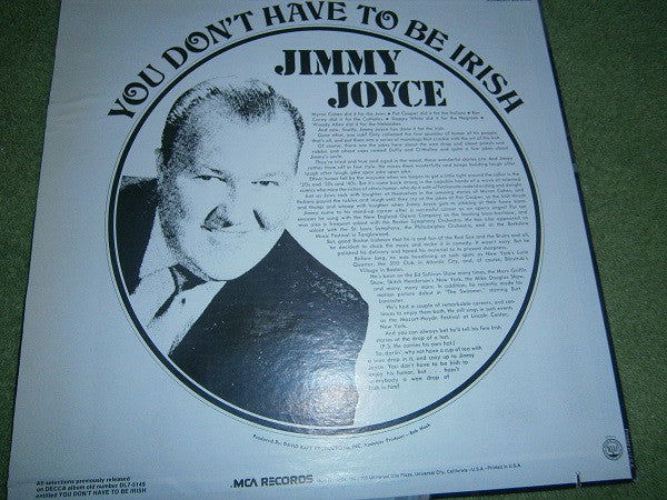 Jimmy Joyce (2) : You Don't Have To Be Irish (LP)