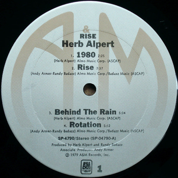 Herb Alpert : Rise (LP, Album, Pit)