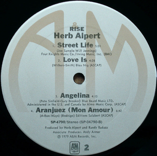 Herb Alpert : Rise (LP, Album, Pit)