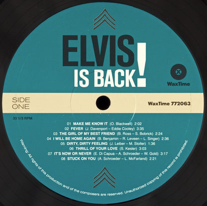 Elvis Presley : Elvis Is Back! (LP, Album, RE, 180)