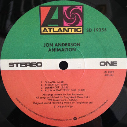 Jon Anderson : Animation (LP, Album, SP )