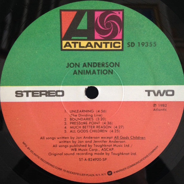 Jon Anderson : Animation (LP, Album, SP )