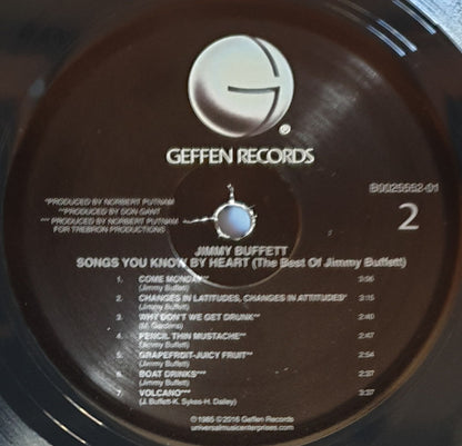 Jimmy Buffett : Songs You Know By Heart - Jimmy Buffett's Greatest Hit(s) (LP, Comp, RE)