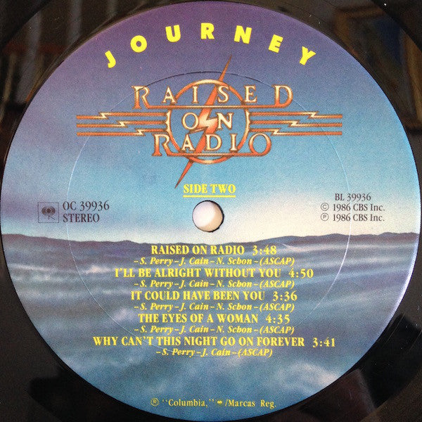 Journey : Raised On Radio (LP, Album, Pit)