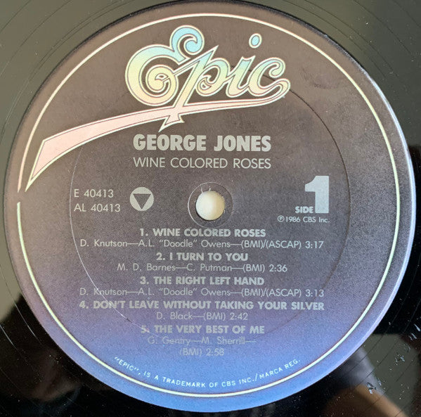 George Jones (2) : Wine Colored Roses (LP, Album, Car)