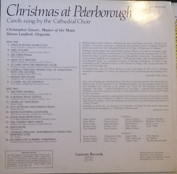 The Cathedral Choir* : Christmas At Peterborough (Carols Sung By The Cathedral Choir) (LP, Album)