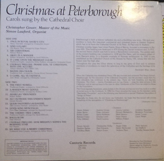 The Cathedral Choir* : Christmas At Peterborough (Carols Sung By The Cathedral Choir) (LP, Album)