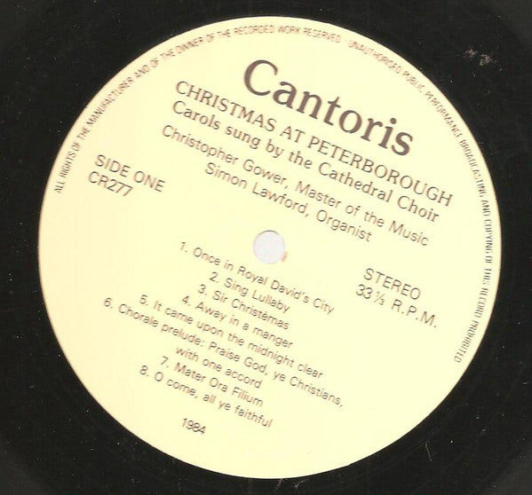 The Cathedral Choir* : Christmas At Peterborough (Carols Sung By The Cathedral Choir) (LP, Album)