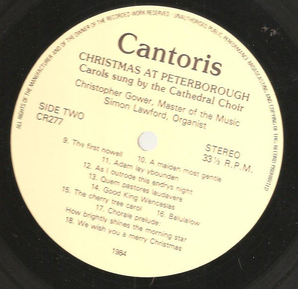 The Cathedral Choir* : Christmas At Peterborough (Carols Sung By The Cathedral Choir) (LP, Album)